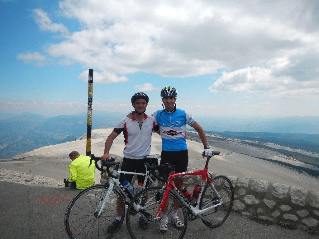 Olivier et Nicolas Proquin au sommet du Mont Ventoux (août 2013)