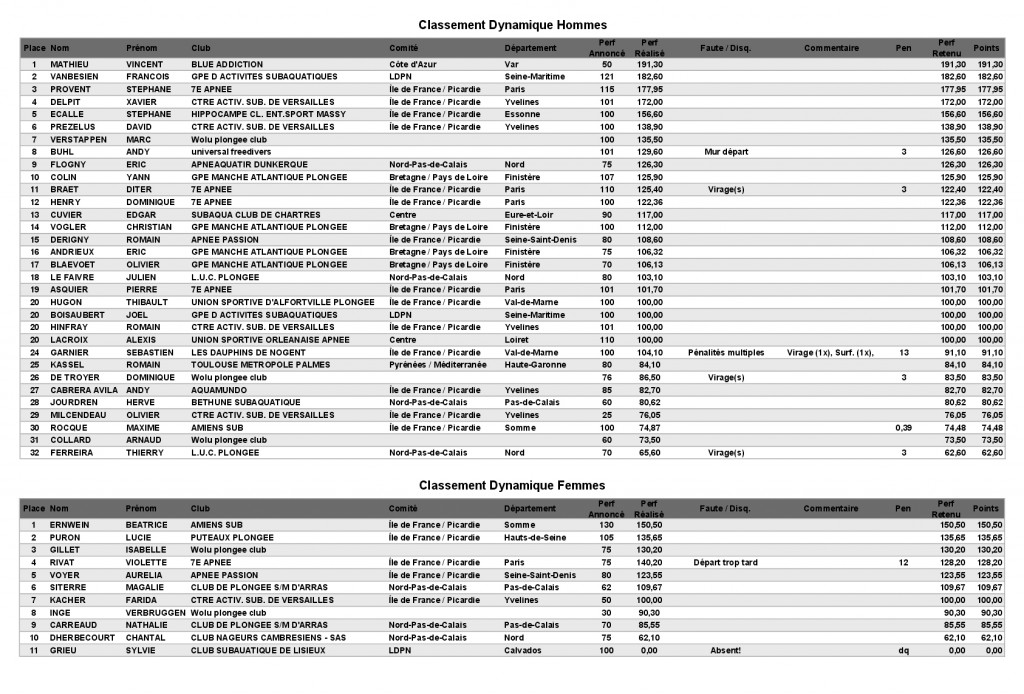 dynamique palme - 5e manche - 2015 (source : CNA)