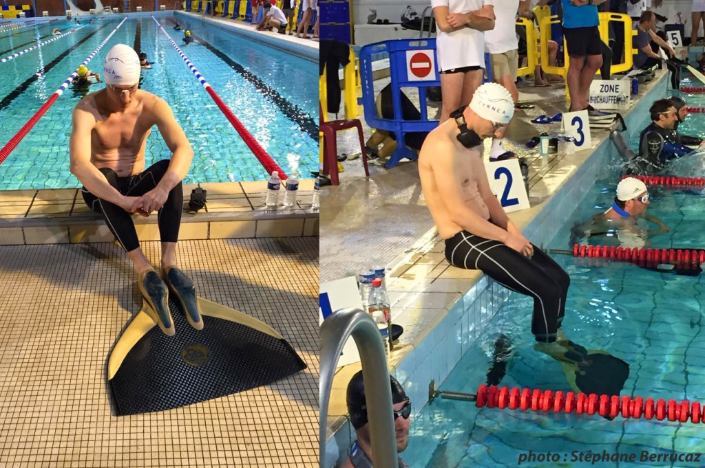 Olivier Elu avant de nager 200m DYN (photo Stéphane Berrucaz)