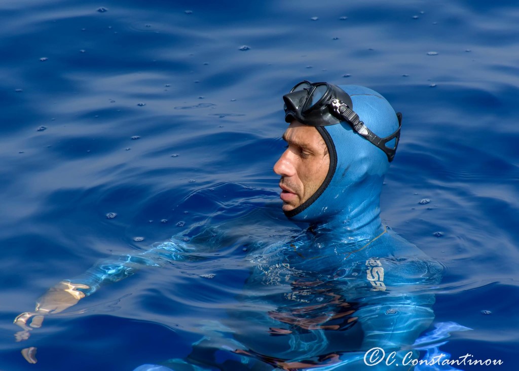 photo : Guillaume Néry par Costas Constantinou en 2015 à Chypres