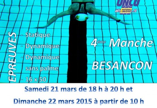 4e manche de la Coupe de France FFESSM – Besançon