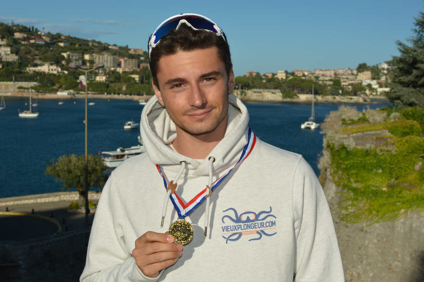 Arnaud, Champion de France 2017  de poids constant en bi-palme